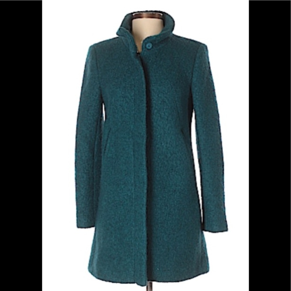 ANN TAYLOR LOFT TEAL WOOL-BLEND  COAT🧥Sz XS